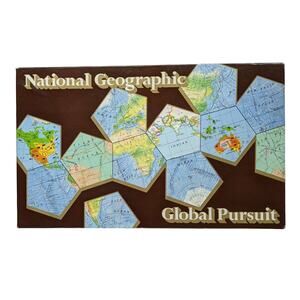 Vintage National Geographic Global Pursuit Board Game Complete Nat Geo 1987